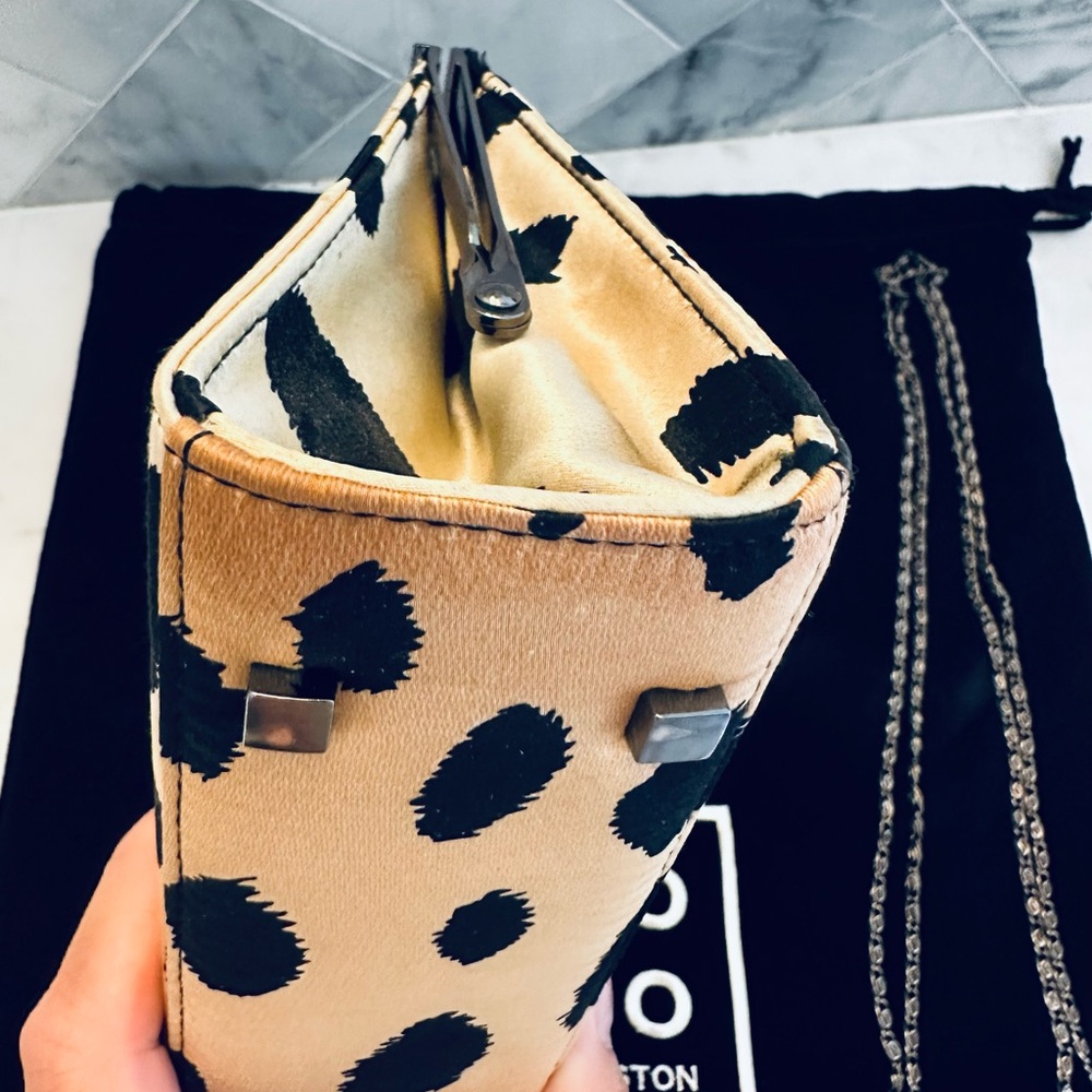 VINTAGE MOO ROO SIGNED LEOPARD OMBRÉ CLUTCH, TOP HANDLE OR CROSSBODY BAG - Picture 6 of 7